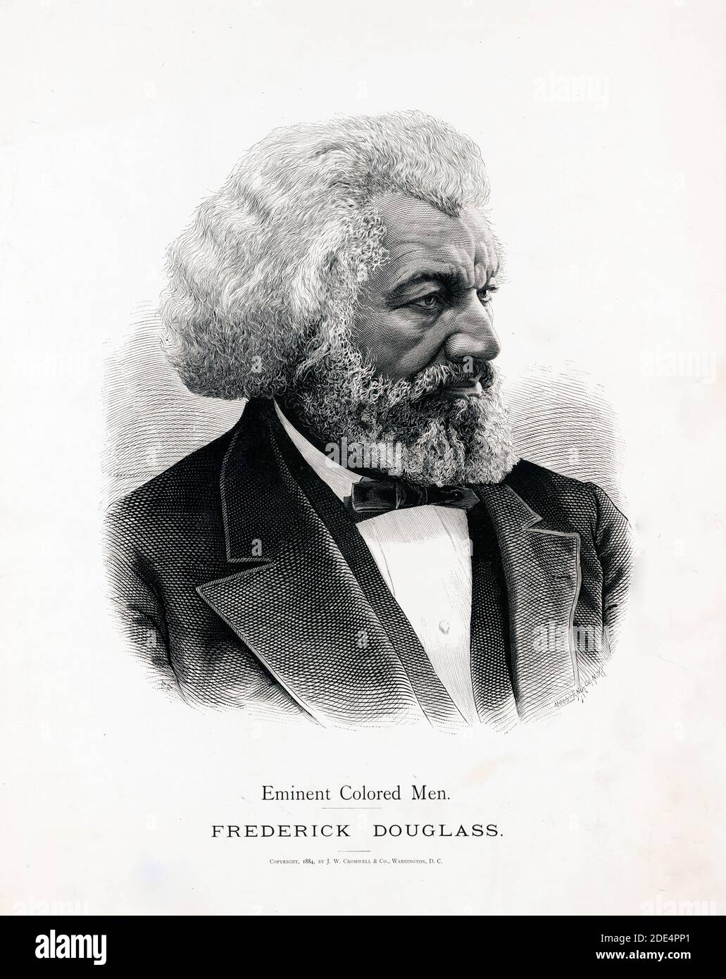 Berühmte afroamerikanische Männer können. 1884 Frederick Douglass portrait Stockfoto
