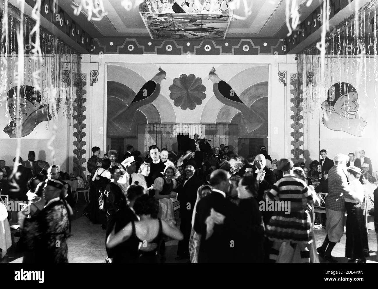 Faschingsdienstag Februar 21 1939 Feier im King David Hotel Ca. 1939 Stockfoto