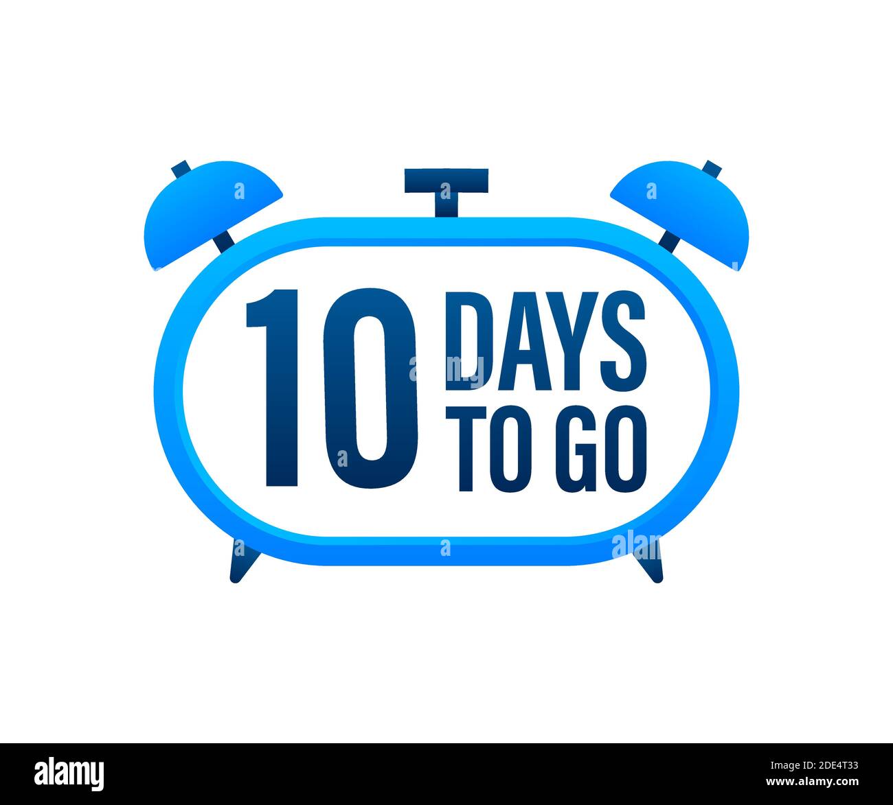 Noch 10 Tage. Countdown-Timer. Uhrsymbol. Zeitsymbol. Zeitverkauf zählen. Vektorgrafik. Stock Vektor