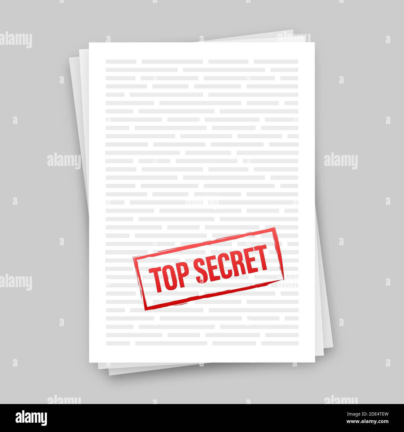 Banner mit Top Secret für Papier-Design. Dokumentsymbol. Vektorgrafik. Stock Vektor