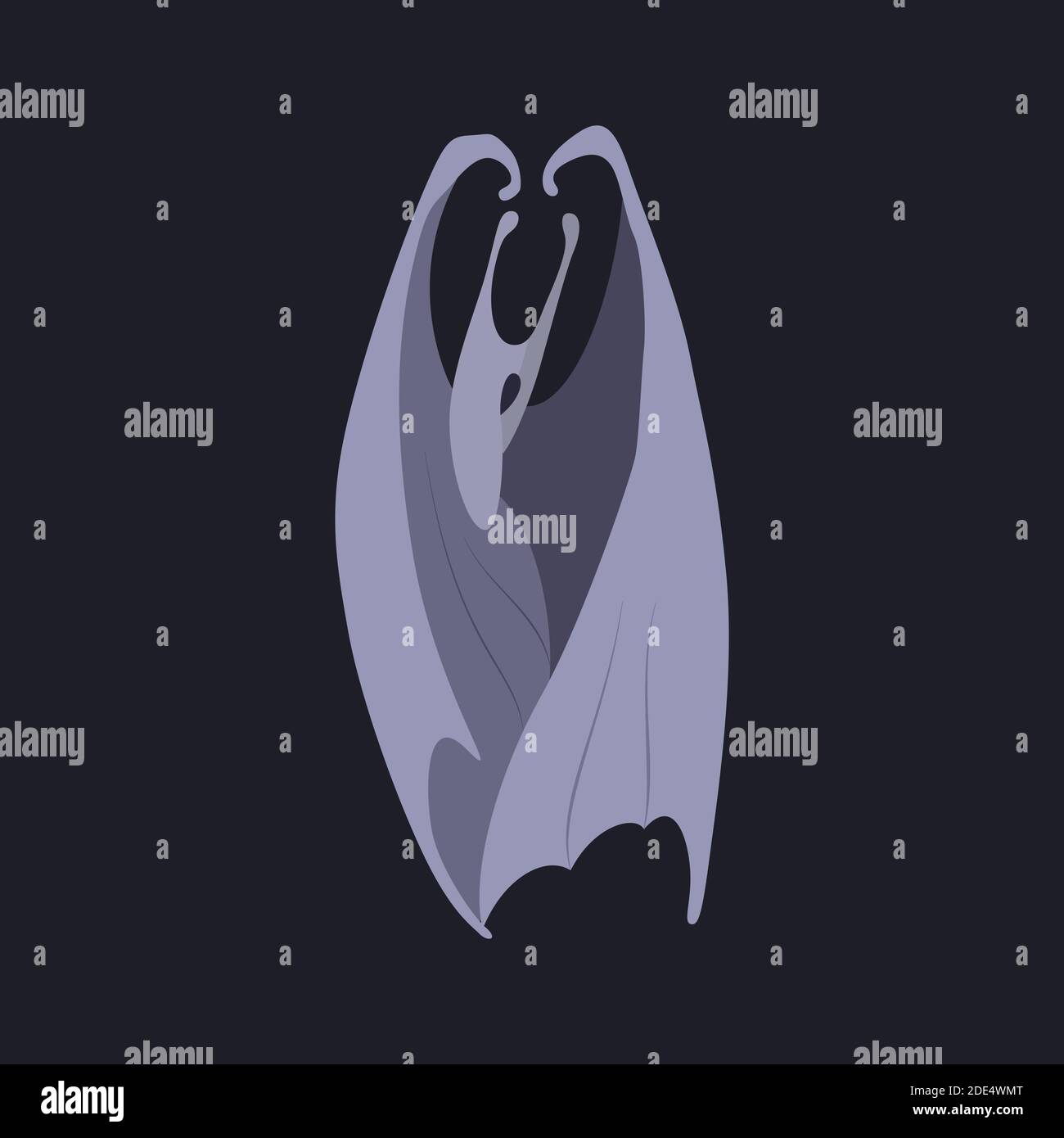 Vektor-Illustration von imaginären Tier mit Flügeln. Cartoon-Fledermaus Stock Vektor