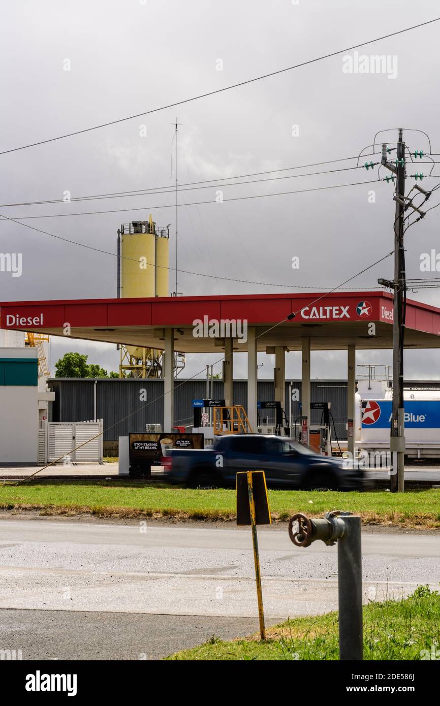 Caltex-Tankstellen in Australien sollen als neu gebrandet werden Ampol ab Juni 2021 Stockfoto