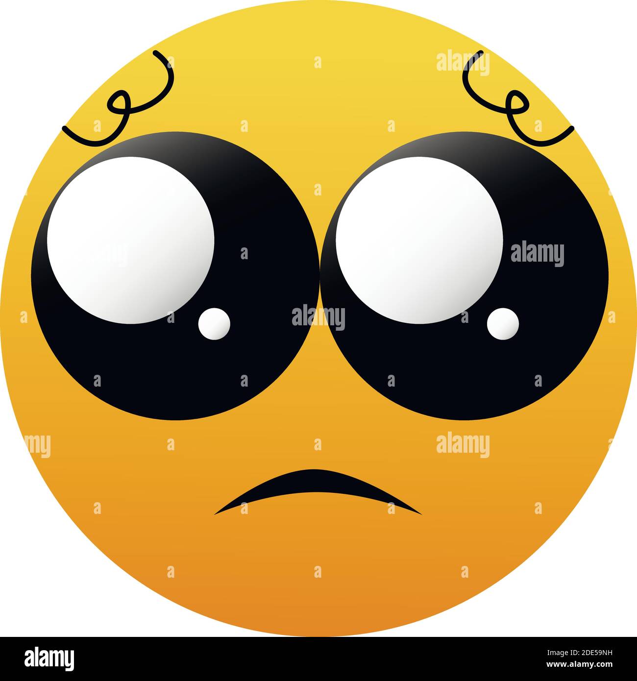 Pleading Emoji Kawaii Gesicht Vektor Design Kunst Trendige Kommunikation Chat Elemente Stock Vektor