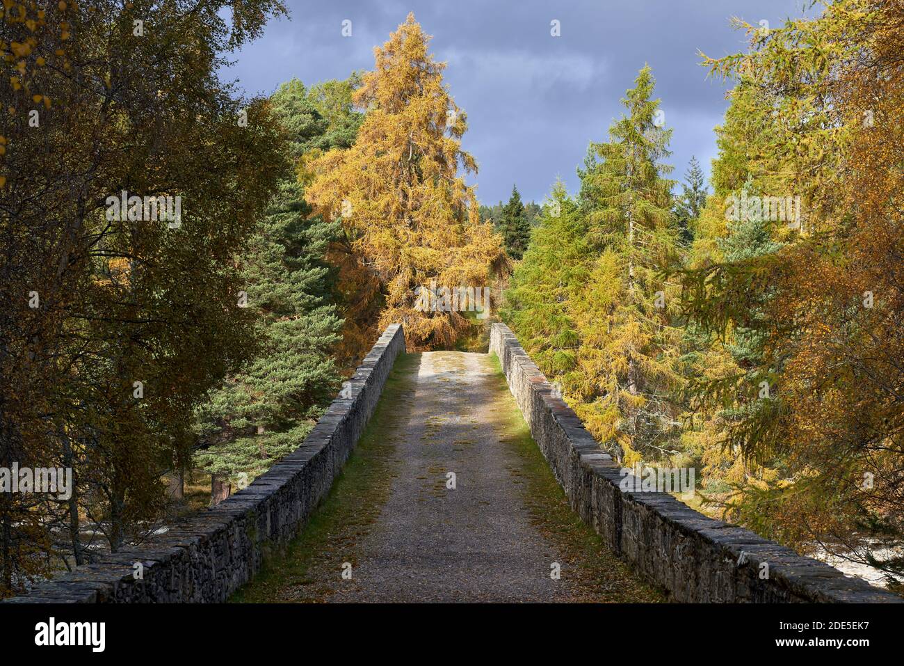 Invercauld Bridge über den Fluss Dee, in der Nähe von Braemar, Deeside, Aberdeenshire, Schottland. Cairngorms National Park. Stockfoto