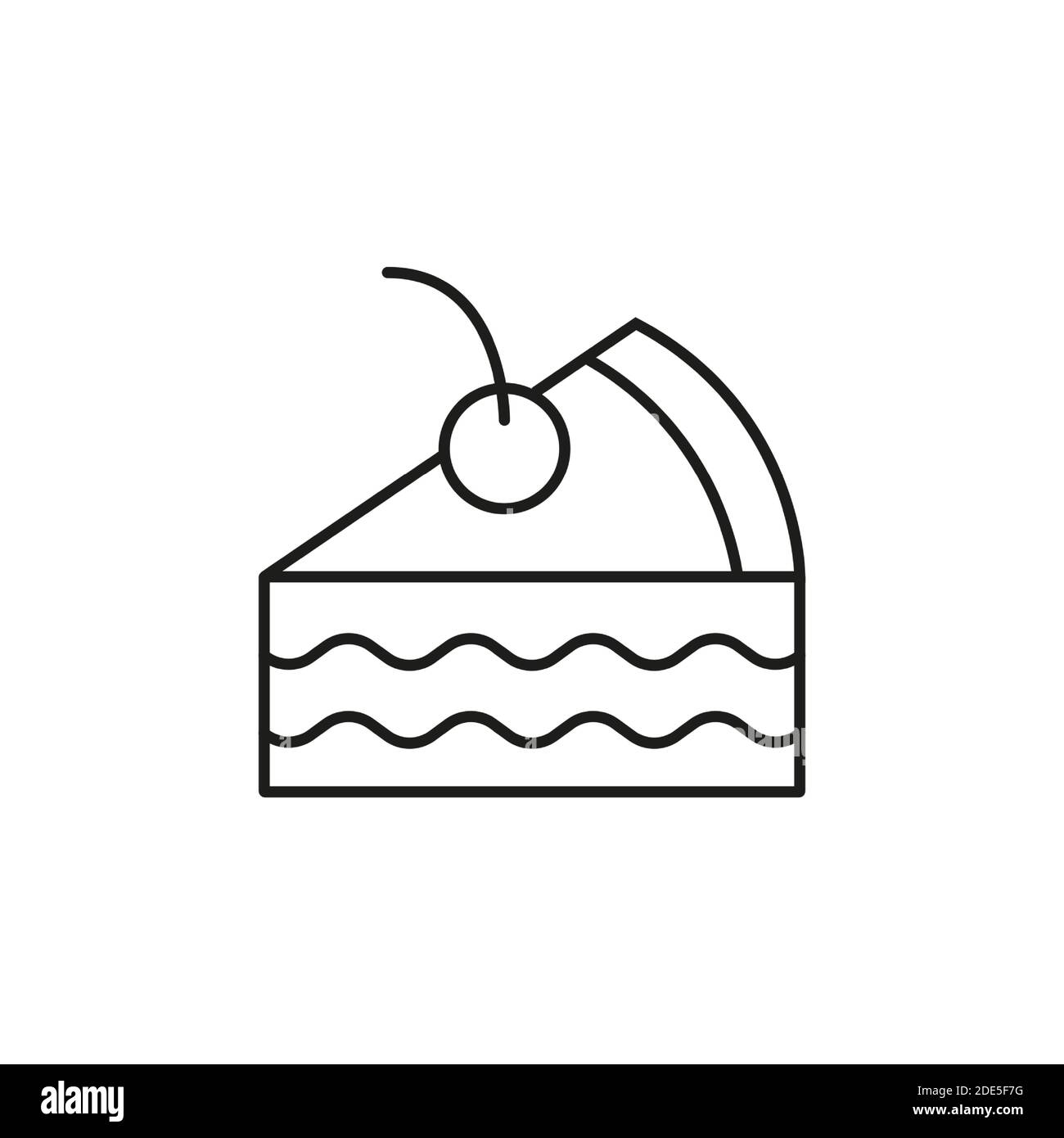 Piece of Cake Icon Element von Fast Food Icon für mobile Konzept und  Web-Apps. Dünne Linie Stück Kuchen Symbol kann für Web und mobile verwendet  werden. Premium-ICO Stock-Vektorgrafik - Alamy