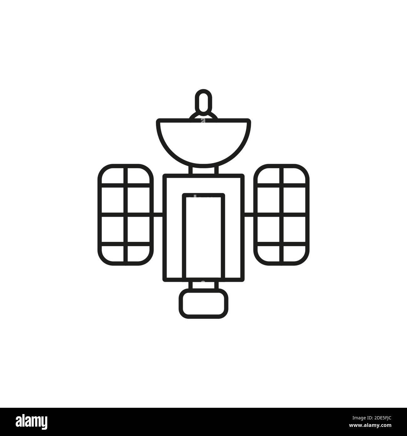 Satellite Icon Element des Space Icon für mobiles Konzept und Web-Apps. Das Satellitensymbol für dünne Linien kann für das Internet und mobile Geräte verwendet werden. Premium-Symbol auf weiß b Stock Vektor
