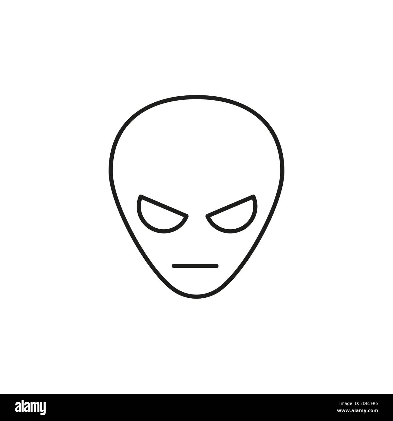 Alien Icon Element des Raumes Symbol für mobile Konzept und Web-Apps. Thin Line Alien Icon kann für Web und mobile verwendet werden. Premium-Symbol auf Weiß Stock Vektor