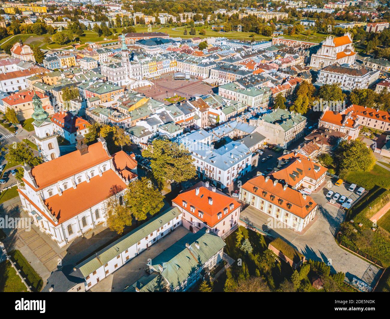 Panorama von Zamosc. Zamosc, Lublin, Polen. Stockfoto