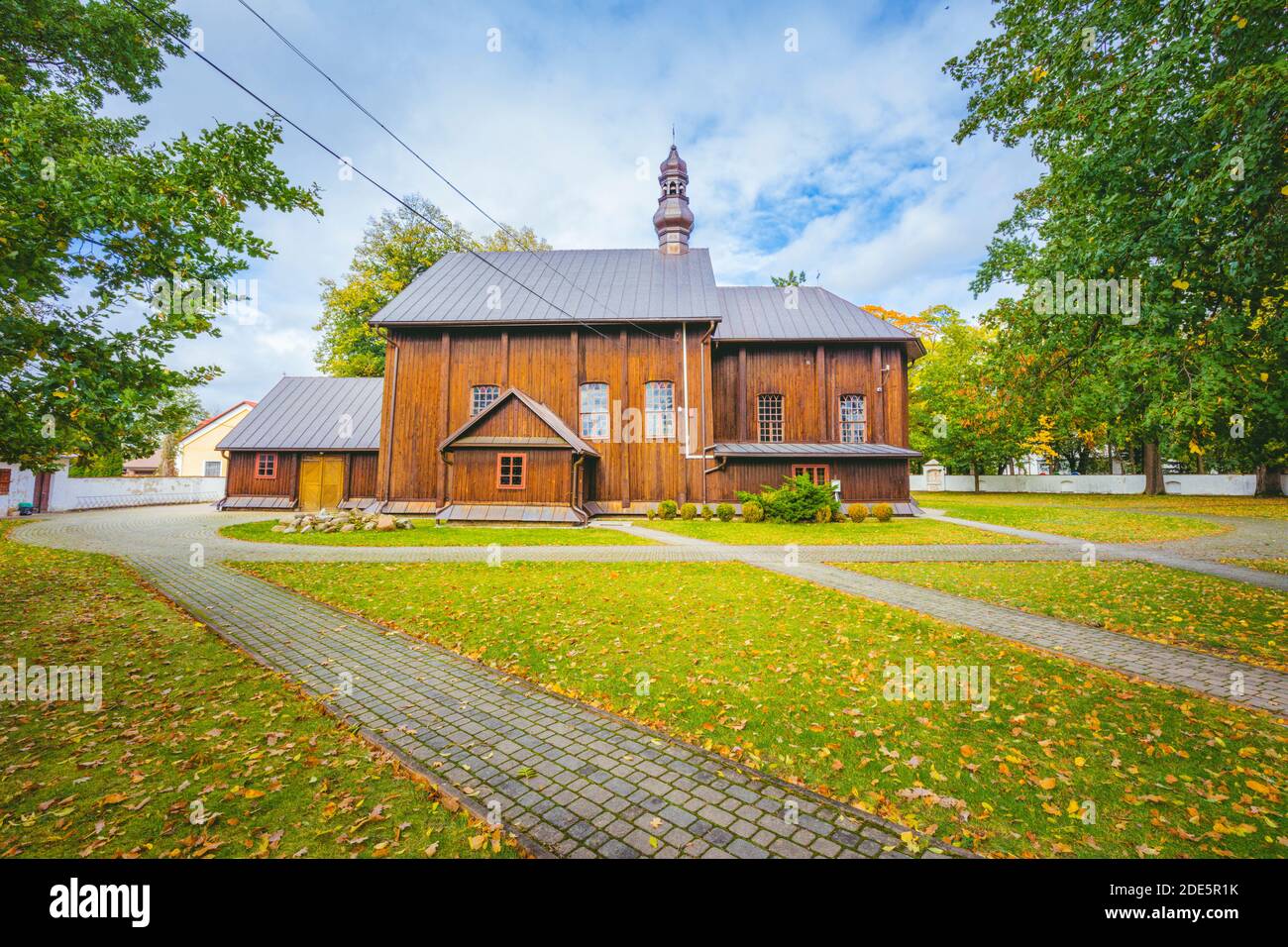 Holzkirche in Ulanow. Ulanow, Subcarpathia, Polen. Stockfoto