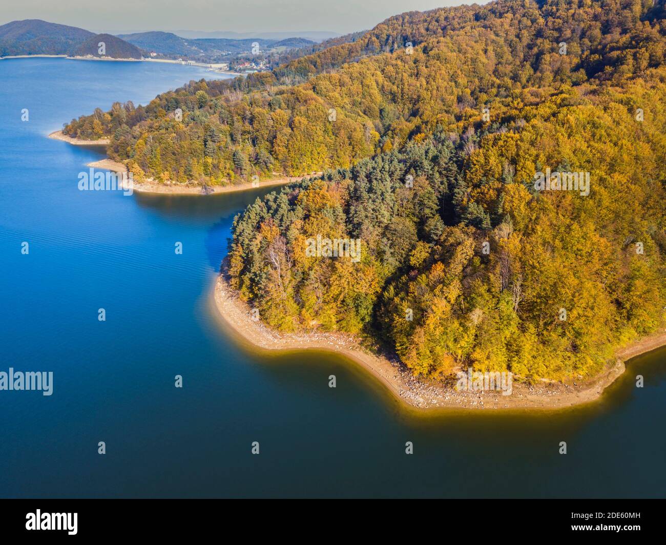 Solina Lake. Subcarpathia, Polen. Stockfoto
