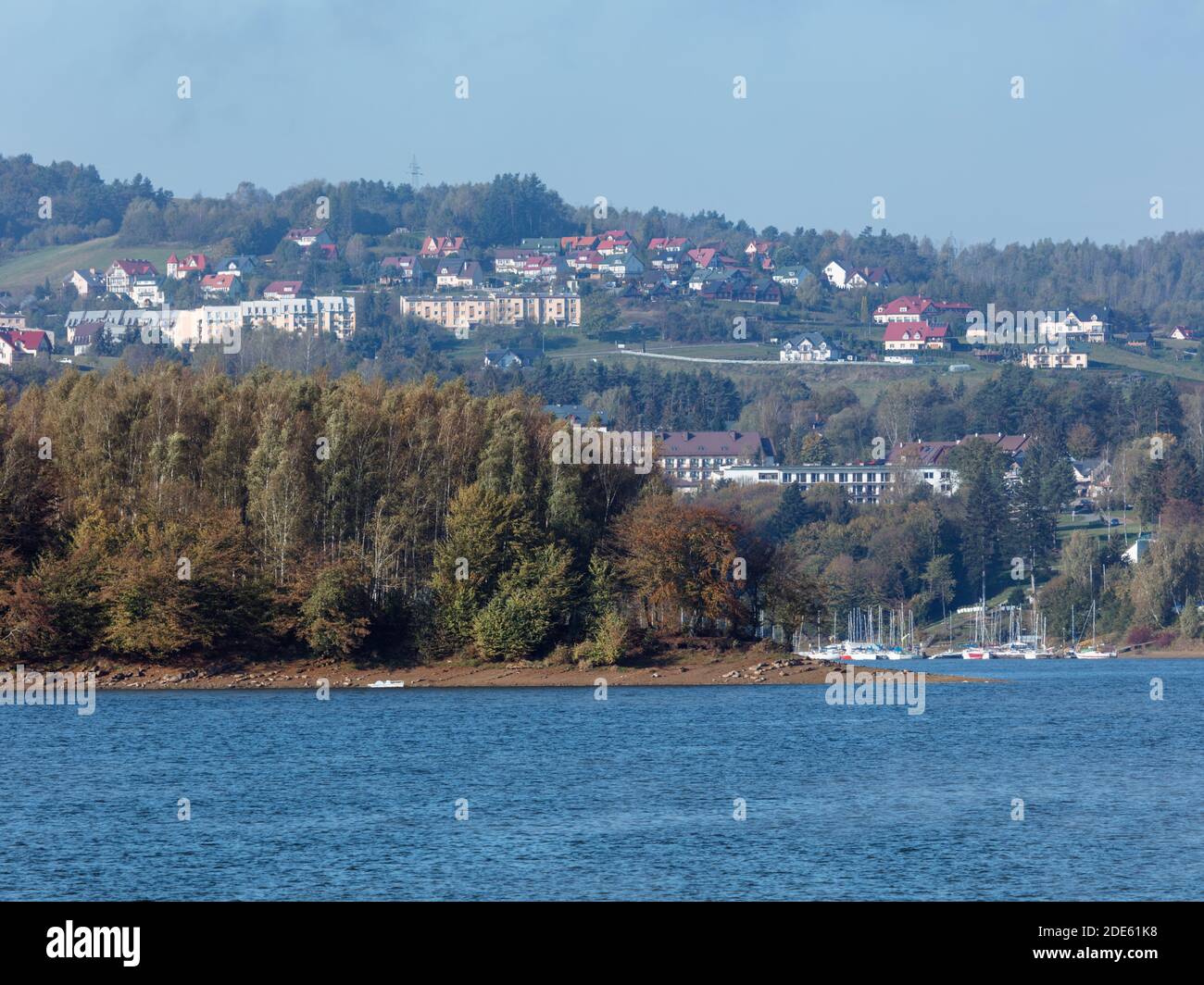 Panorama von Polanczyk. Subcarpathia, Polen. Stockfoto