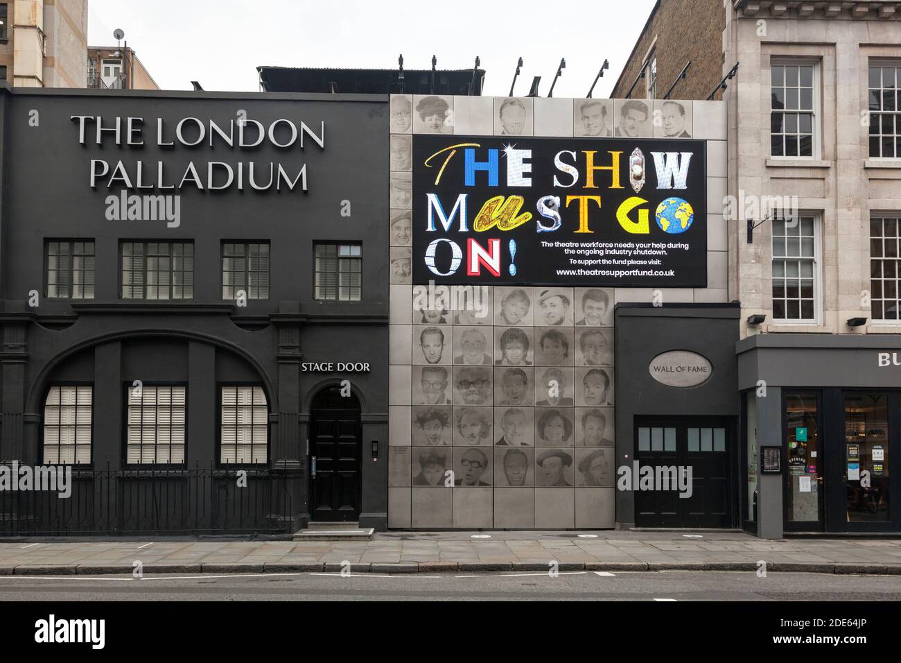 Das London Palladium, die Show muss weitergehen, während der National Lockdown November 2020 Stockfoto