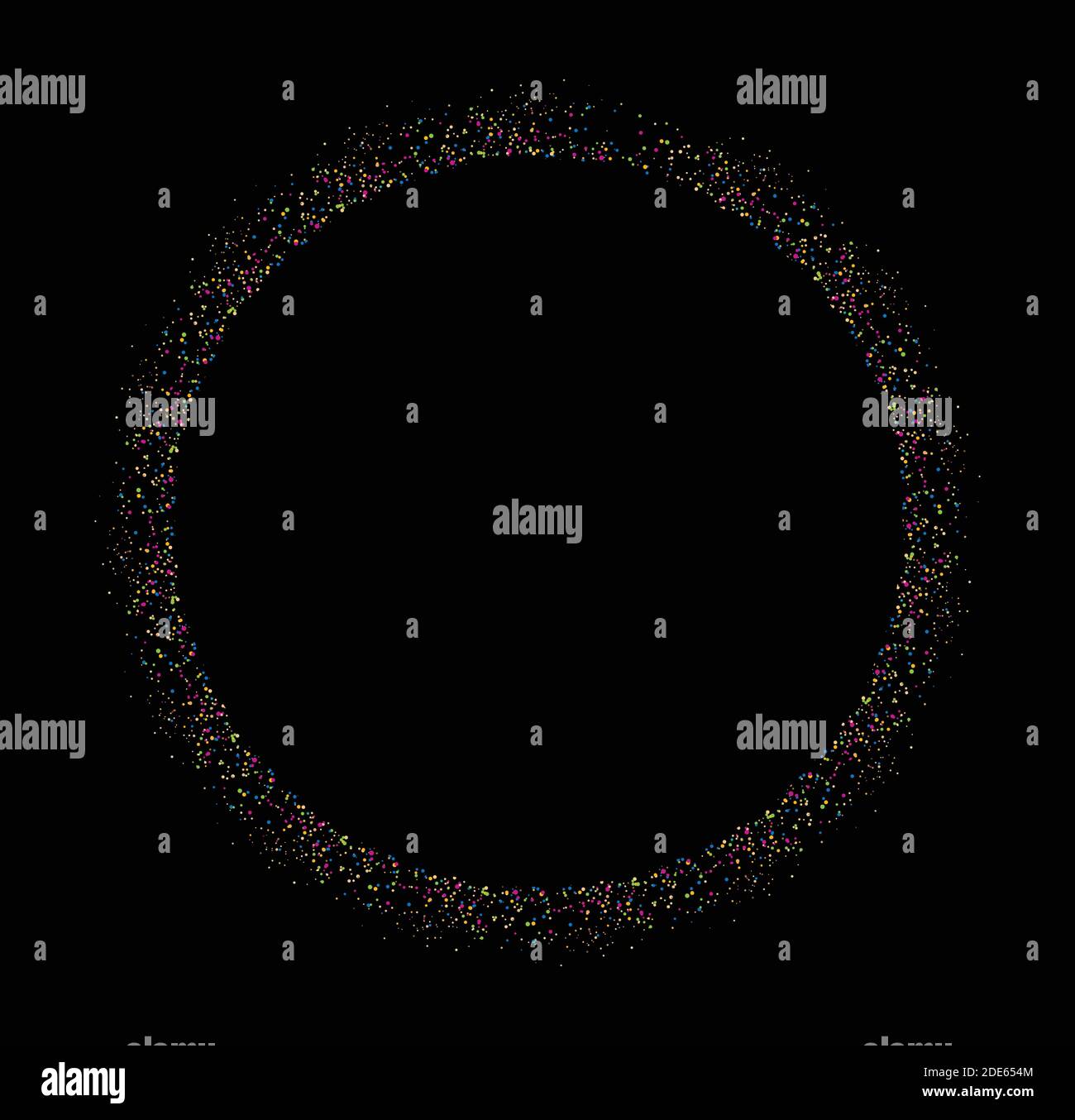 Ein Vektor Illustration von Rainbow Glitter Multi Color in Schwarz Hintergrundvorlage Stock Vektor