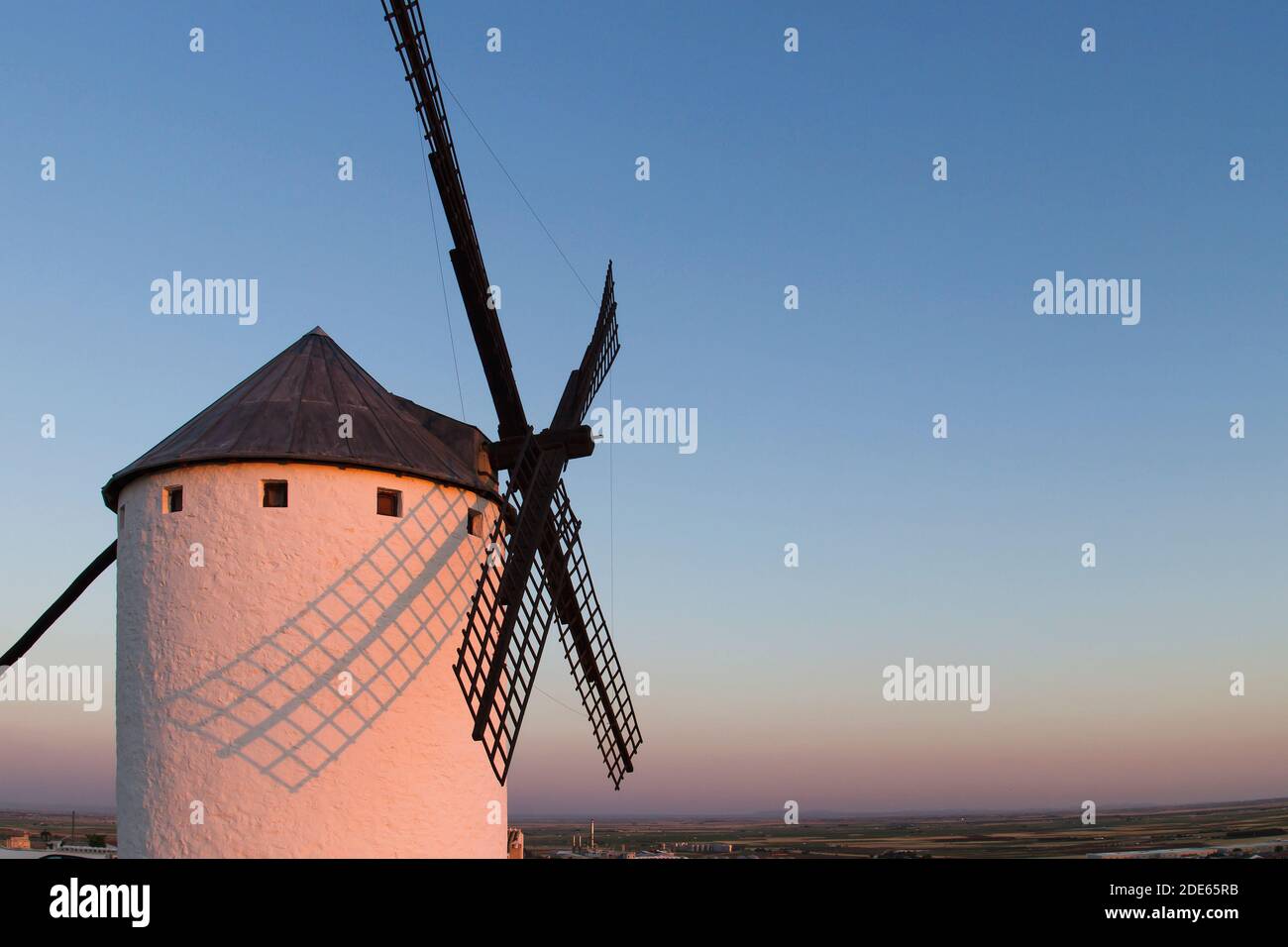 Traditionelle Windmühlen in Campo de Criptana, Ciudad Real, Spanien Stockfoto