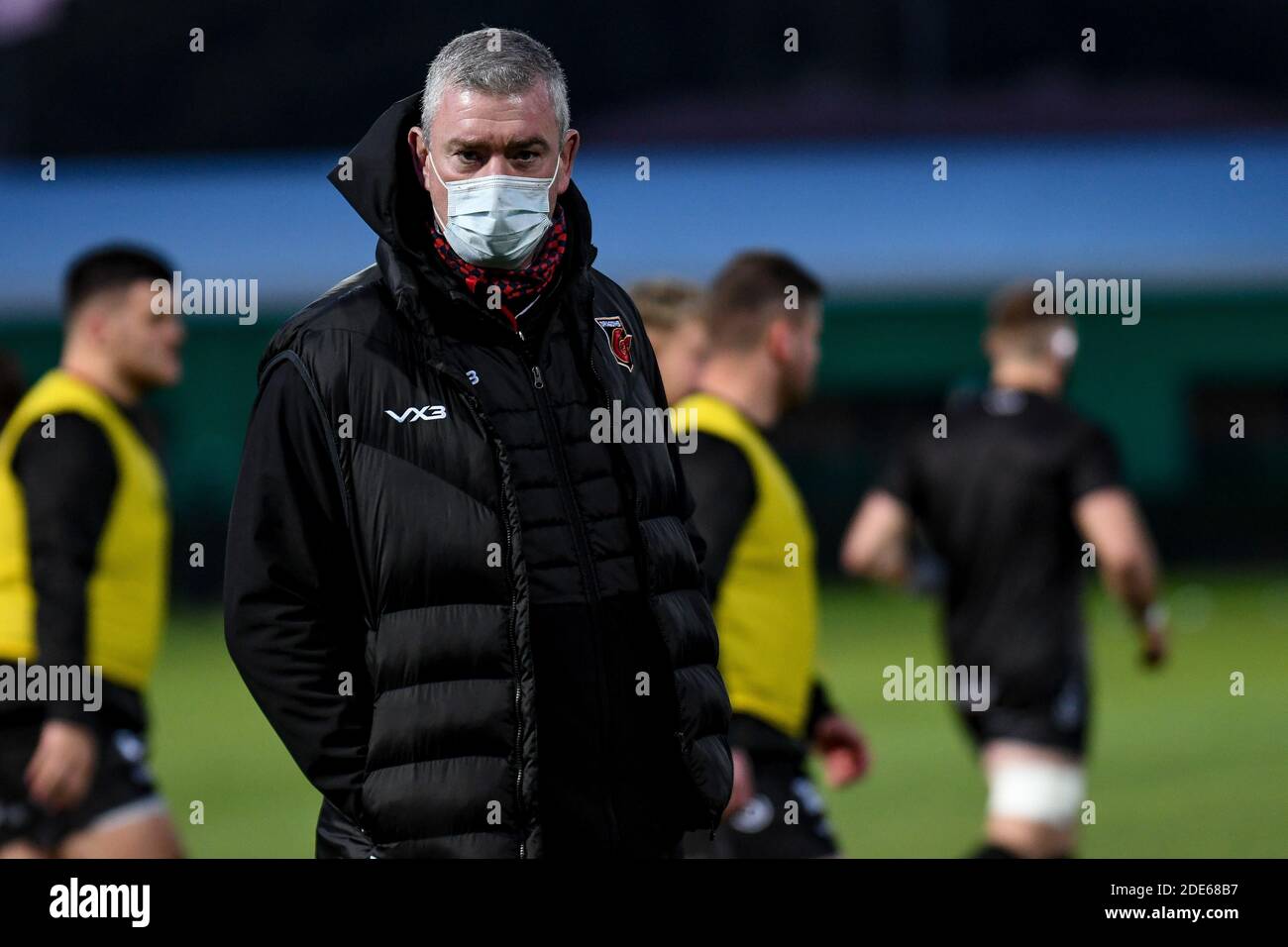 Monigo Stadium, Treviso, Italien, 29 Nov 2020, Dean Ryan (Head Coach Drangons Rugby) während Benetton Treviso vs Dragons Rugby, Rugby Guinness Pro 14 Spiel - Foto Ettore Griffoni / LM Stockfoto