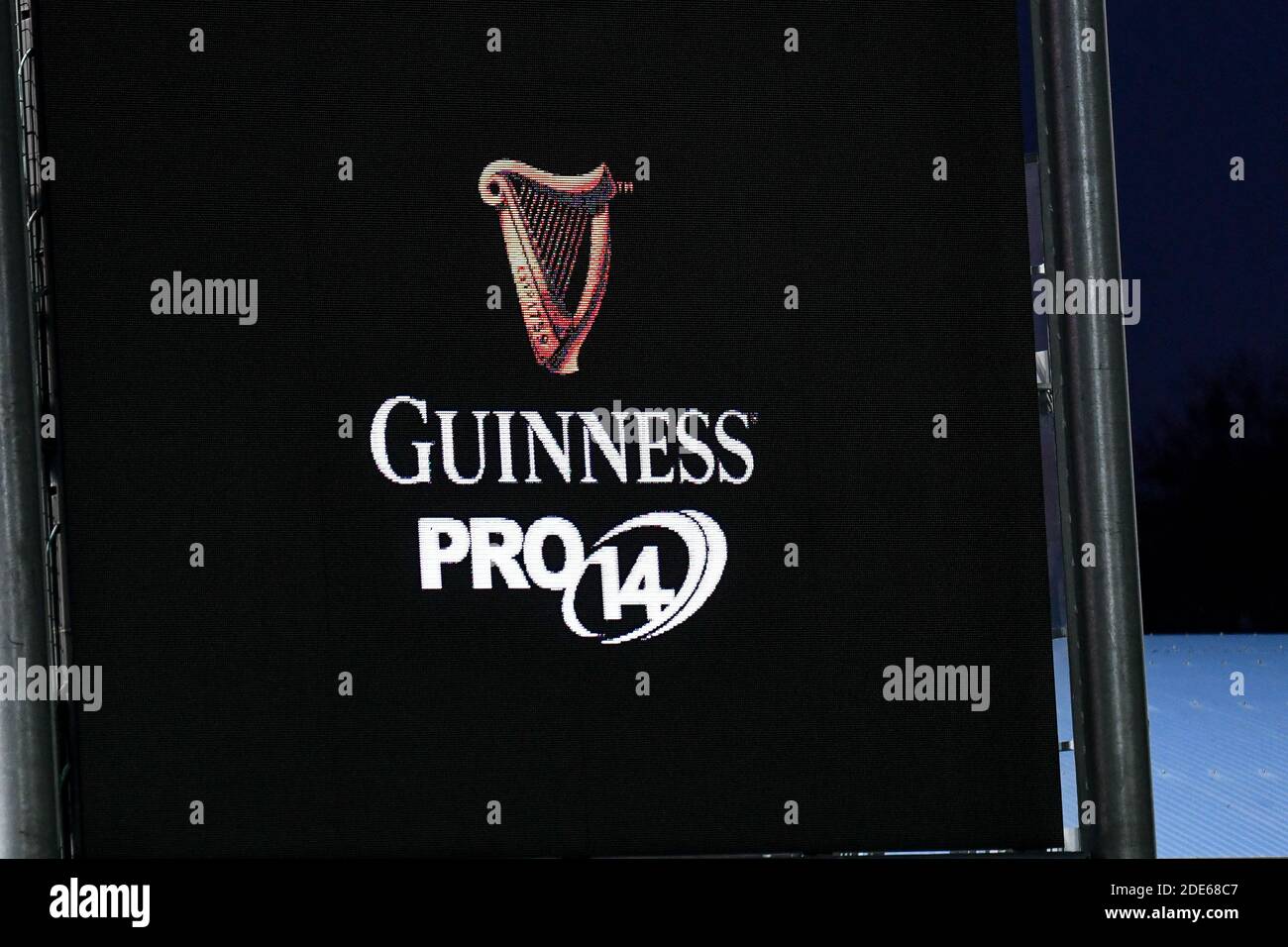 Monigo Stadium, Treviso, Italien, 29 Nov 2020, Sign Guinness Pro 14 während Benetton Treviso vs Dragons Rugby, Rugby Guinness Pro 14 Spiel - Foto Ettore Griffoni / LM Stockfoto