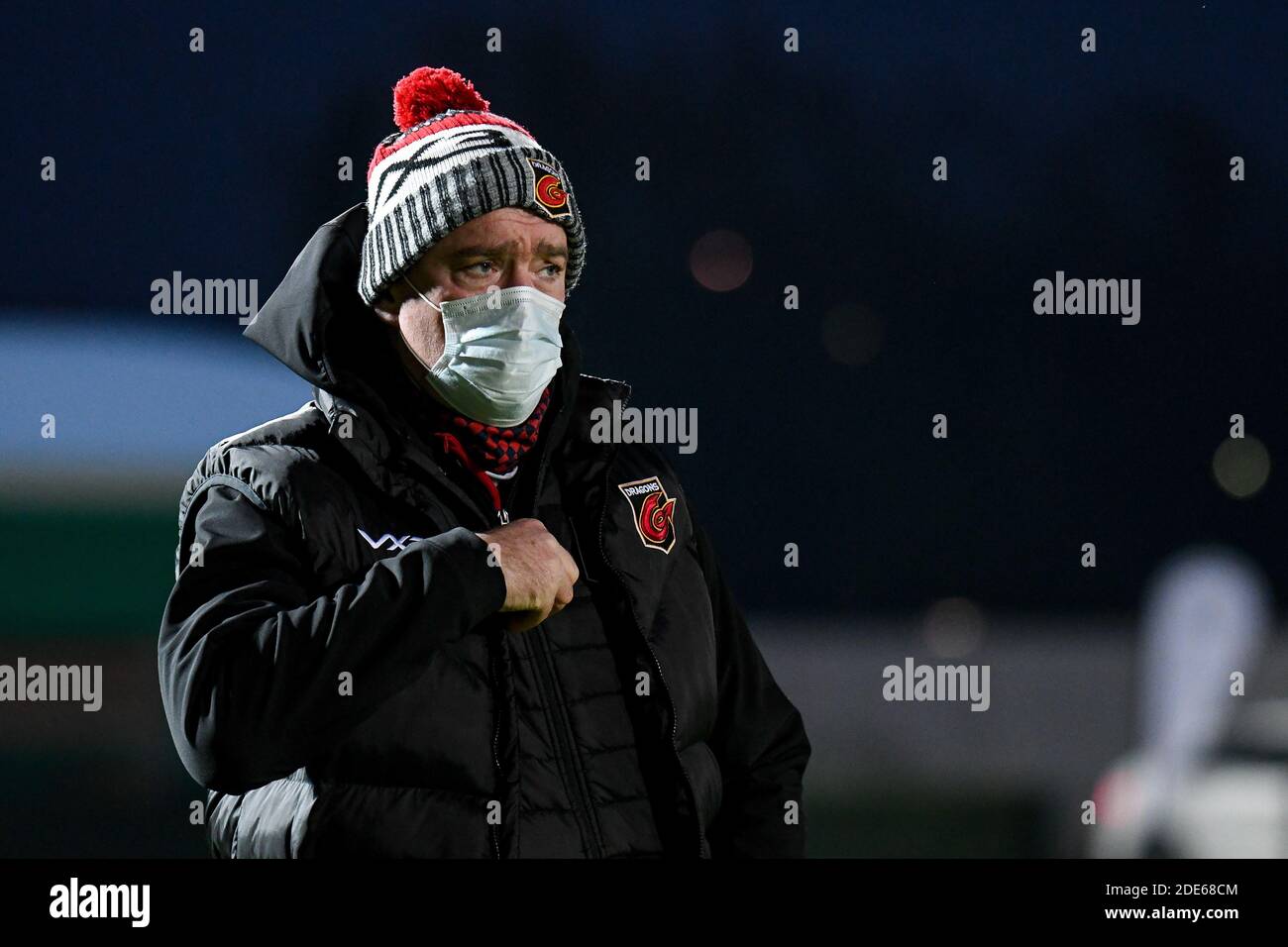 Monigo Stadium, Treviso, Italien, 29 Nov 2020, Dean Ryan (Head Coach Drangons Rugby) während Benetton Treviso vs Dragons Rugby, Rugby Guinness Pro 14 Spiel - Foto Ettore Griffoni / LM Stockfoto