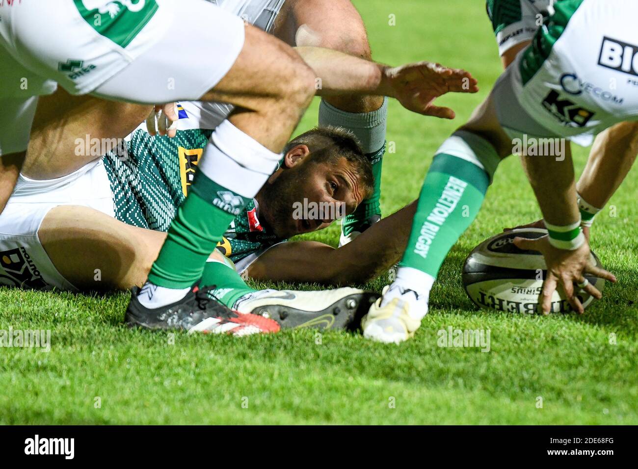 Monigo Stadion, Treviso, Italien, 29 Nov 2020, Tommaso Benvenuti (Benetton Treviso) während Benetton Treviso vs Dragons Rugby, Rugby Guinness Pro 14 Spiel - Foto Ettore Griffoni / LM Stockfoto