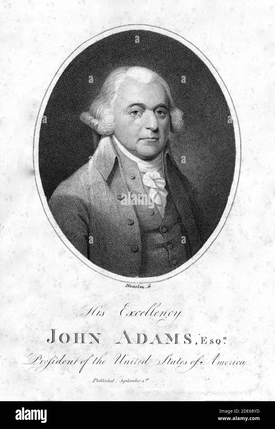 Seine Exzellenz John Adams, Esqr. Präsident der Vereinigten Staaten von Amerika Stockfoto