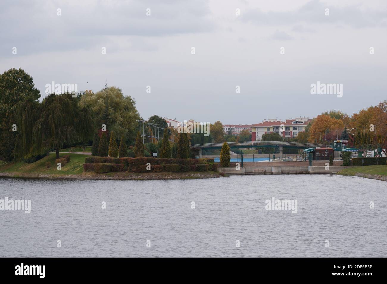 Blick vom Park im Herbst Stockfoto
