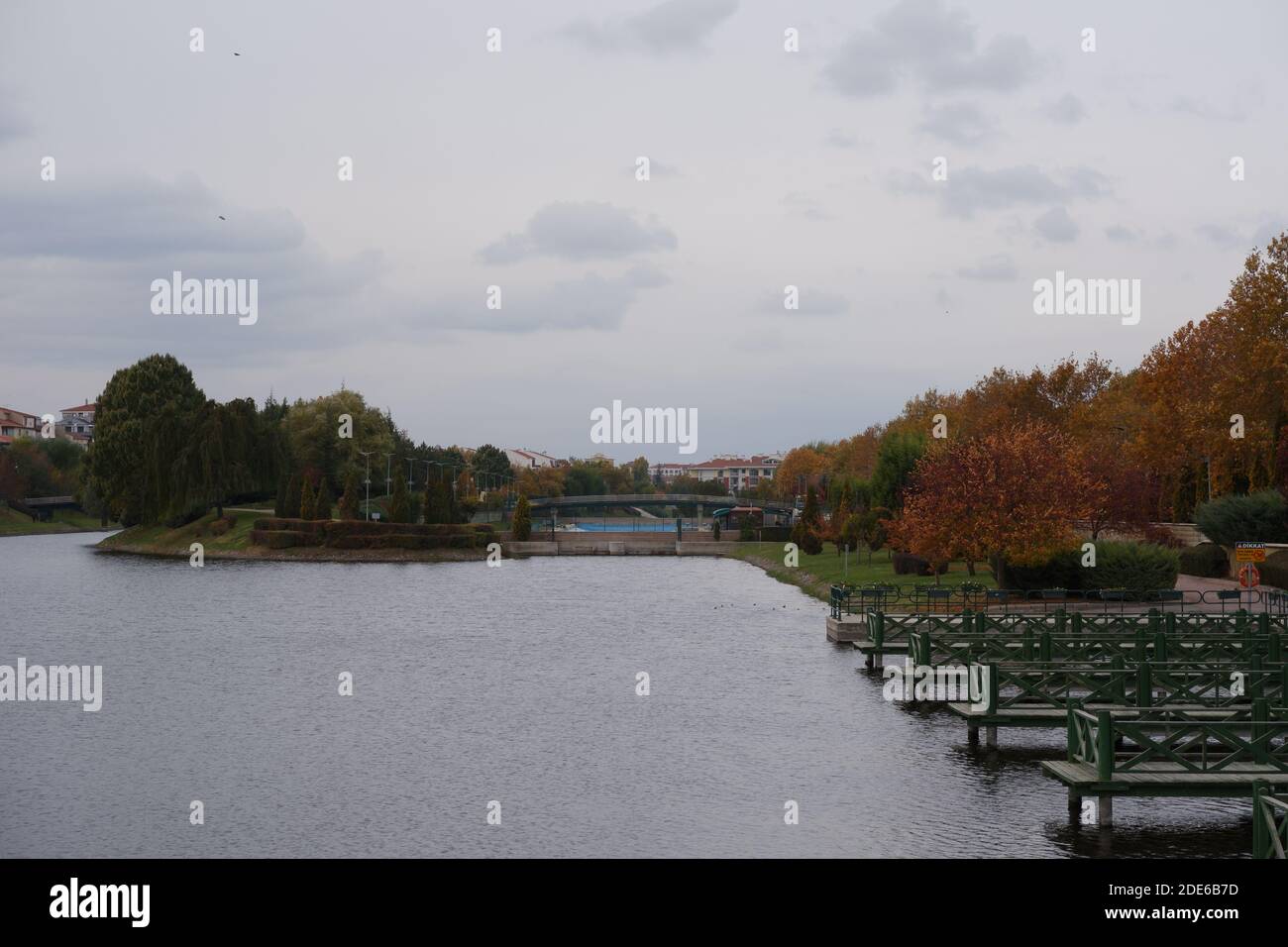Blick vom Park im Herbst Stockfoto