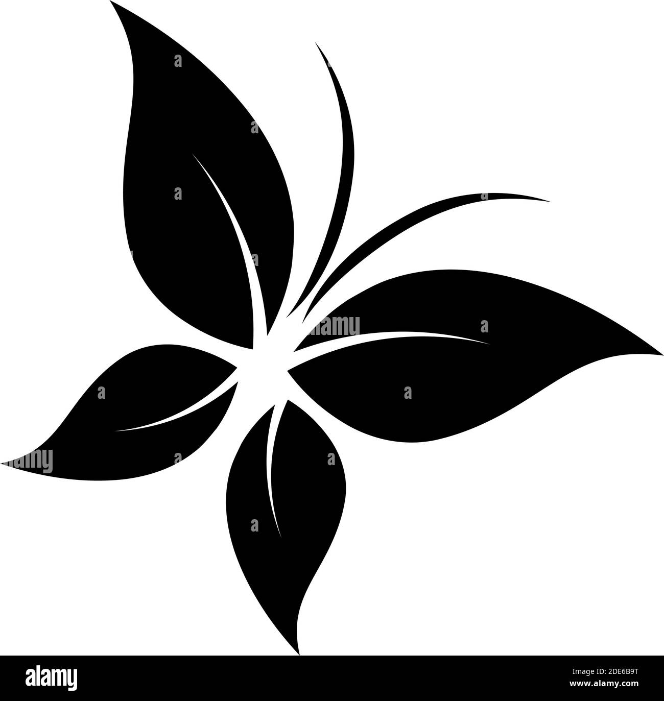 Schmetterling, Blätter, Wellness, Logo Stock Vektor
