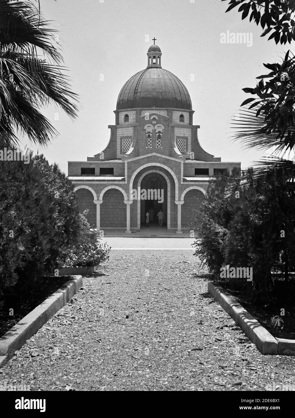 Italienische Kapelle am nördlichen Ende des Sees von Galiläa ca. 1940 - 1946 Stockfoto