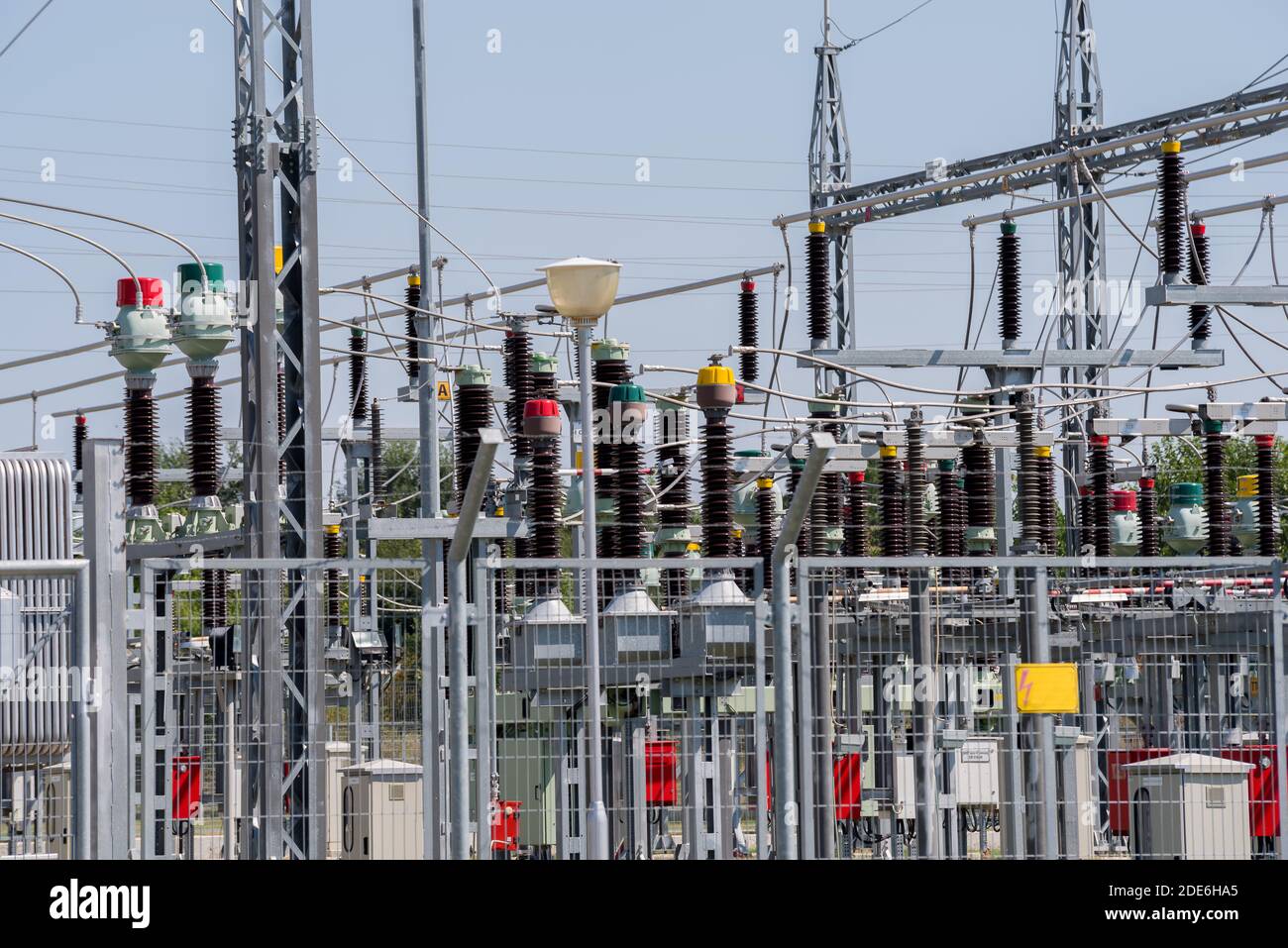 Anlagen in einer elektrischen Unterstation Stockfoto