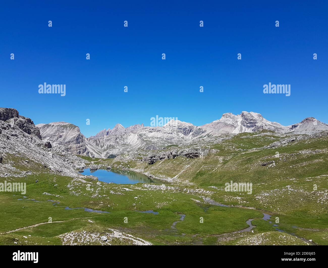 Kleiner See aus Gletscherwasser und Bach auf den alpen Berg In tirol Stockfoto