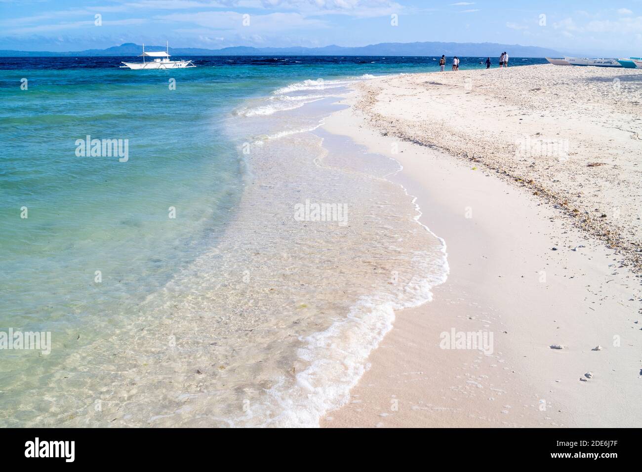 Weißer Sandstrand in Bohol, Philippinen Stockfoto