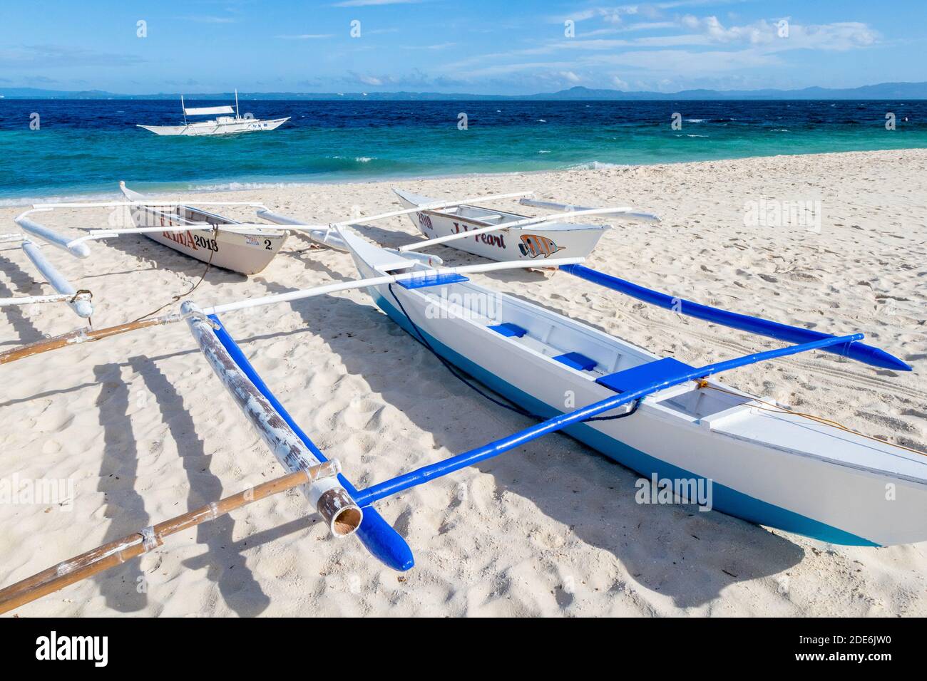 Weißer Sandstrand in Bohol, Philippinen Stockfoto