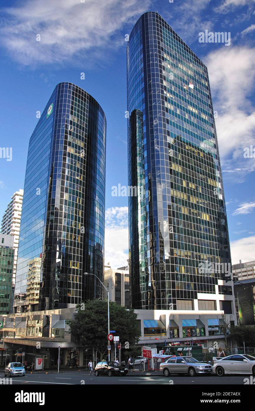 Die Nationalbank Zentrum, Victoria Street, Central Business District, Auckland, Auckland Region, Nordinsel, Neuseeland Stockfoto