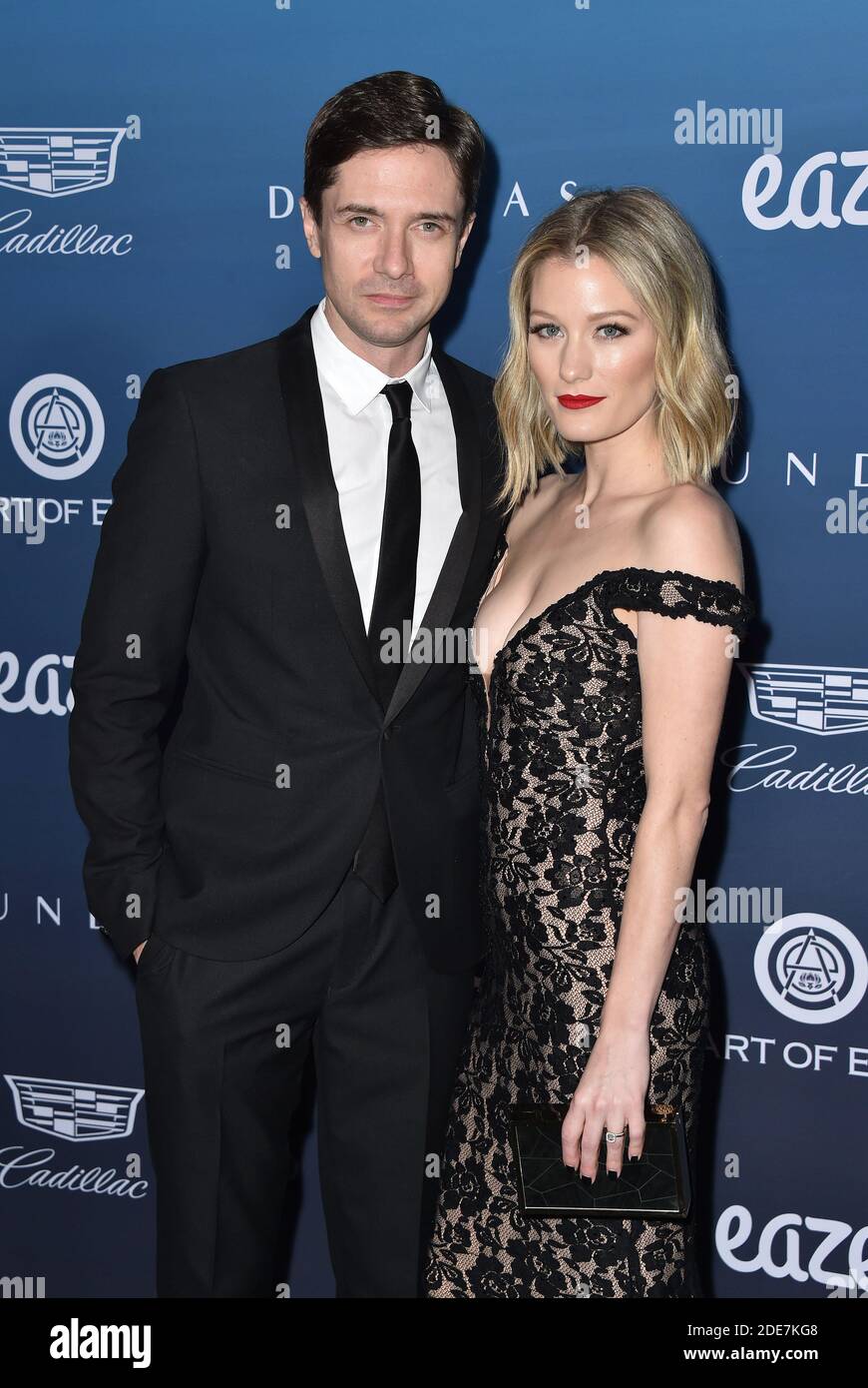 Topher Grace, Ashley Hinshaw besuchen Michael Muller's HEAVEN, präsentiert von The Art of Elysium, am 5. Januar 2019 in Los Angeles, CA, USA. Foto von Lionel Hahn/ABACAPRESS.COM Stockfoto