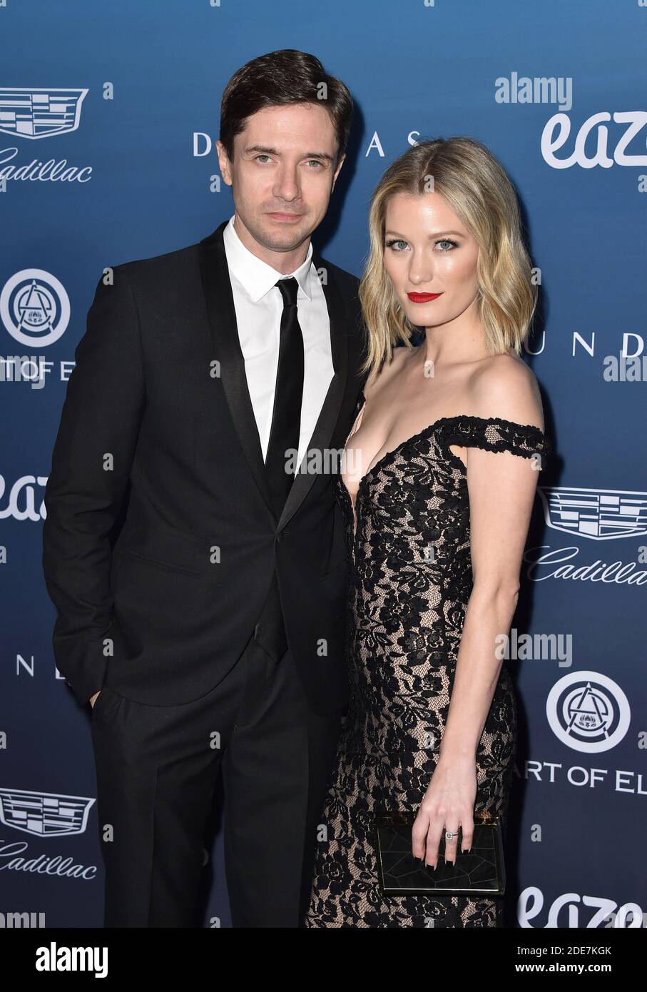 Topher Grace, Ashley Hinshaw besuchen Michael Muller's HEAVEN, präsentiert von The Art of Elysium, am 5. Januar 2019 in Los Angeles, CA, USA. Foto von Lionel Hahn/ABACAPRESS.COM Stockfoto