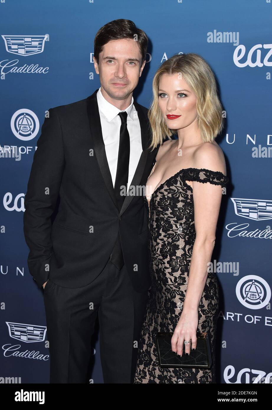 Topher Grace, Ashley Hinshaw besuchen Michael Muller's HEAVEN, präsentiert von The Art of Elysium, am 5. Januar 2019 in Los Angeles, CA, USA. Foto von Lionel Hahn/ABACAPRESS.COM Stockfoto