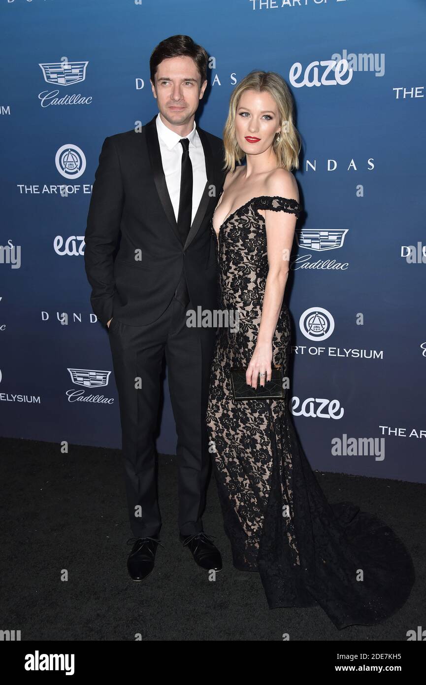 Topher Grace, Ashley Hinshaw besuchen Michael Muller's HEAVEN, präsentiert von The Art of Elysium, am 5. Januar 2019 in Los Angeles, CA, USA. Foto von Lionel Hahn/ABACAPRESS.COM Stockfoto