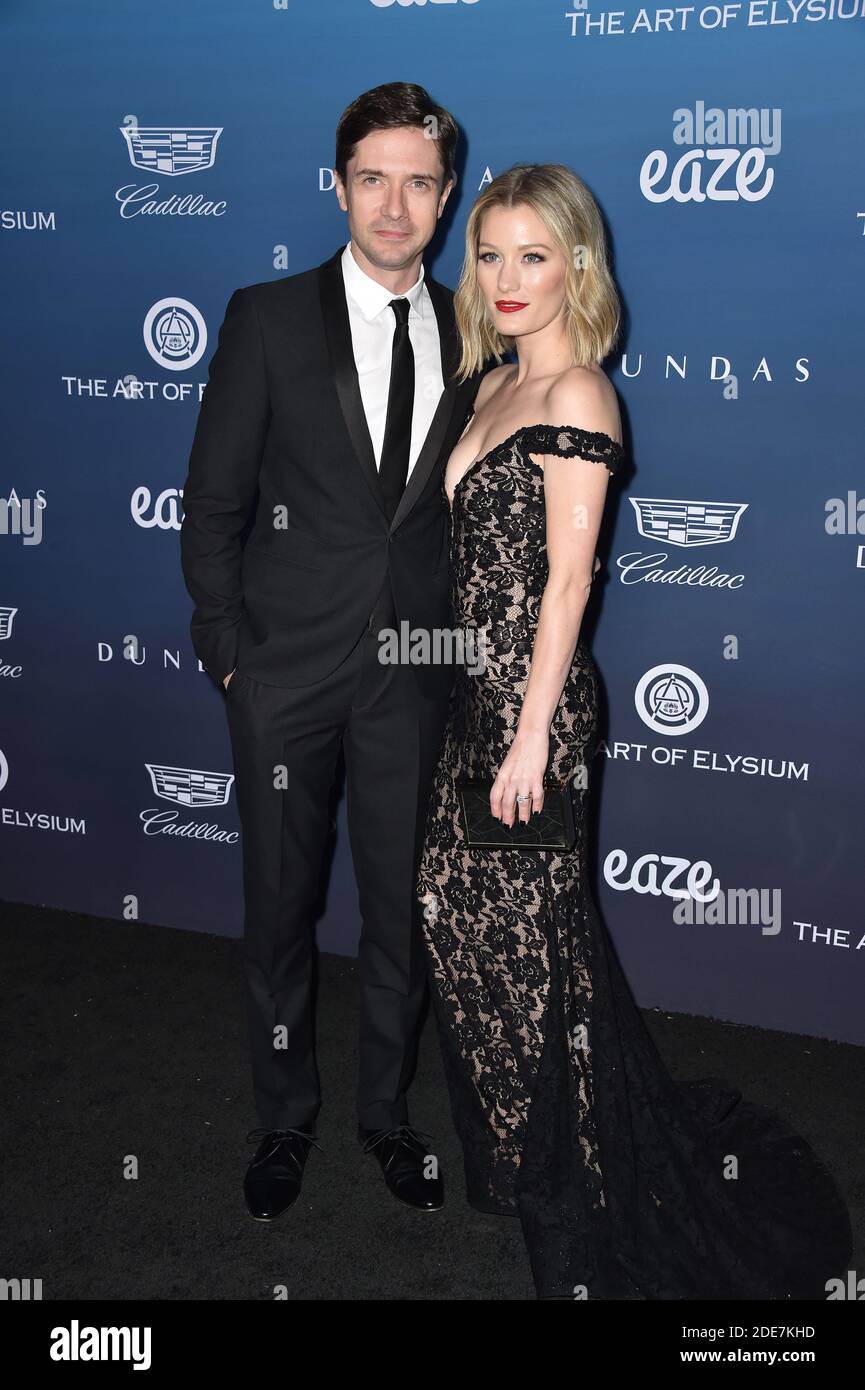 Topher Grace, Ashley Hinshaw besuchen Michael Muller's HEAVEN, präsentiert von The Art of Elysium, am 5. Januar 2019 in Los Angeles, CA, USA. Foto von Lionel Hahn/ABACAPRESS.COM Stockfoto