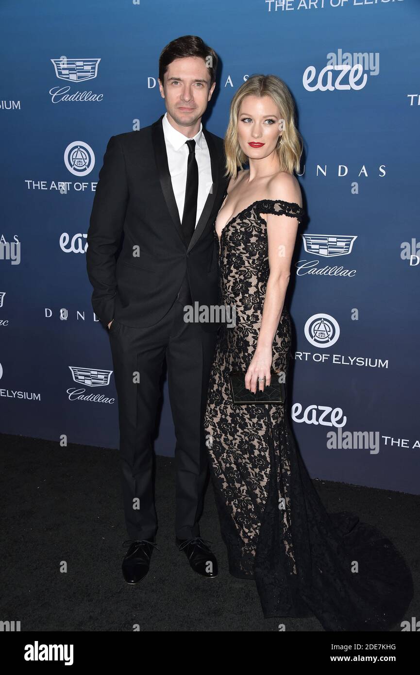 Topher Grace, Ashley Hinshaw besuchen Michael Muller's HEAVEN, präsentiert von The Art of Elysium, am 5. Januar 2019 in Los Angeles, CA, USA. Foto von Lionel Hahn/ABACAPRESS.COM Stockfoto