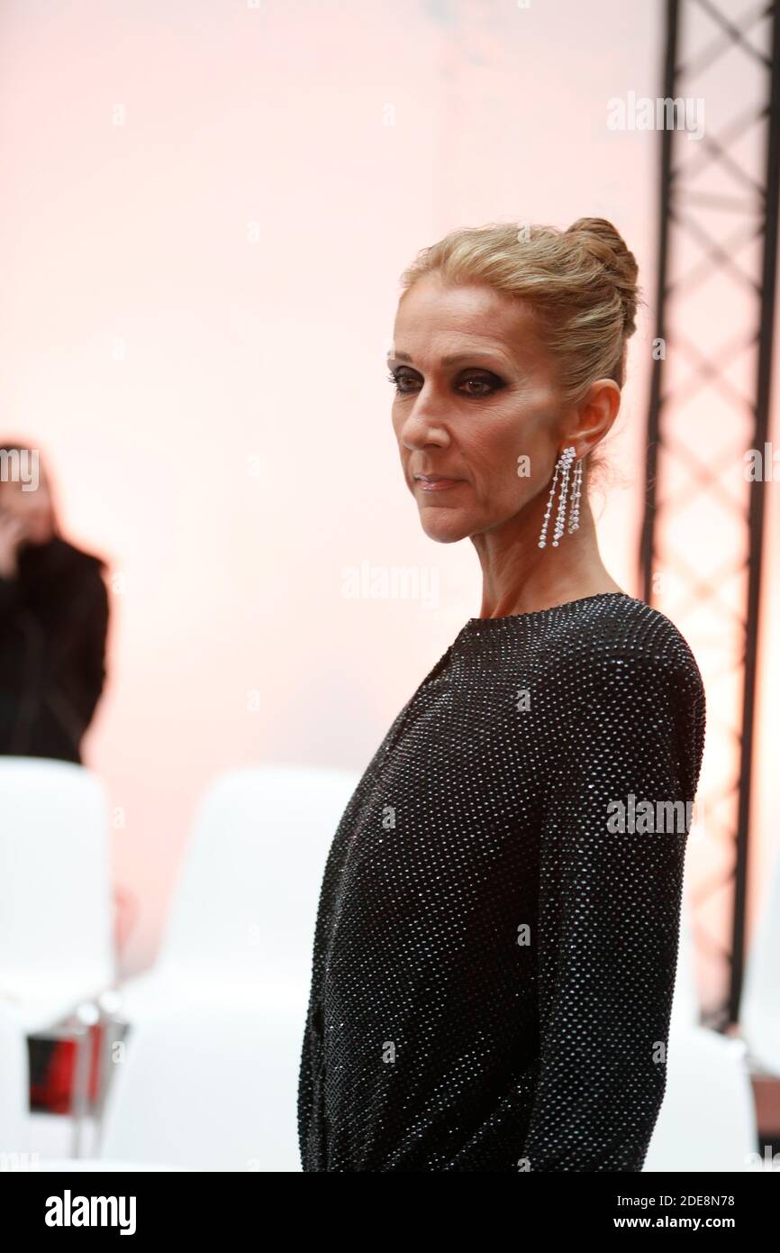 Celine Dion nimmt an der Alexandre Vauthier Haute Couture Spring Summer 2019 im Rahmen der Paris Fashion Week am 22. Januar 2019 in Paris, Frankreich, Teil. Foto von Kendrick/ABACAPRESS.COM Stockfoto