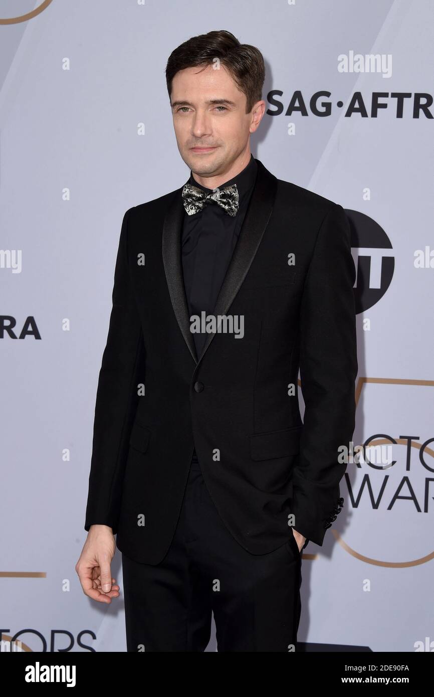 Topher Grace nimmt am 27. Januar 2019 an den 25. Annual Screen Actors Guild Awards im Shrine Auditorium in Los Angeles, CA, USA Teil. Foto von Lionel Hahn/ABACAPRESS.COM Stockfoto