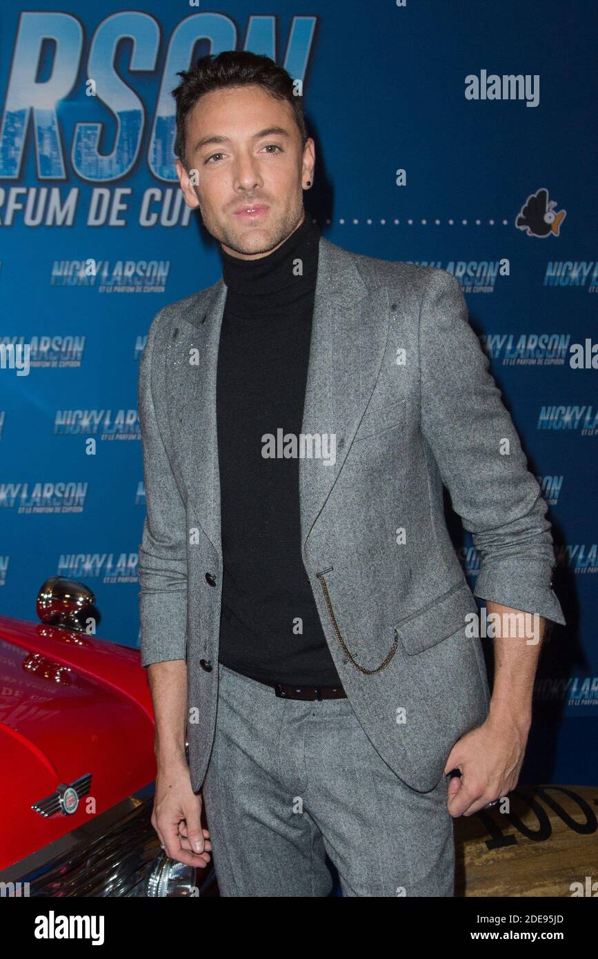 Maxime Dereymez nimmt am 01. Februar 2019 an der Pariser Filmpremiere „Nicky Larson et le parfum de Cupidon“ im Le Grand Rex in Paris Teil. Foto von ABACAPRESS.COM Stockfoto