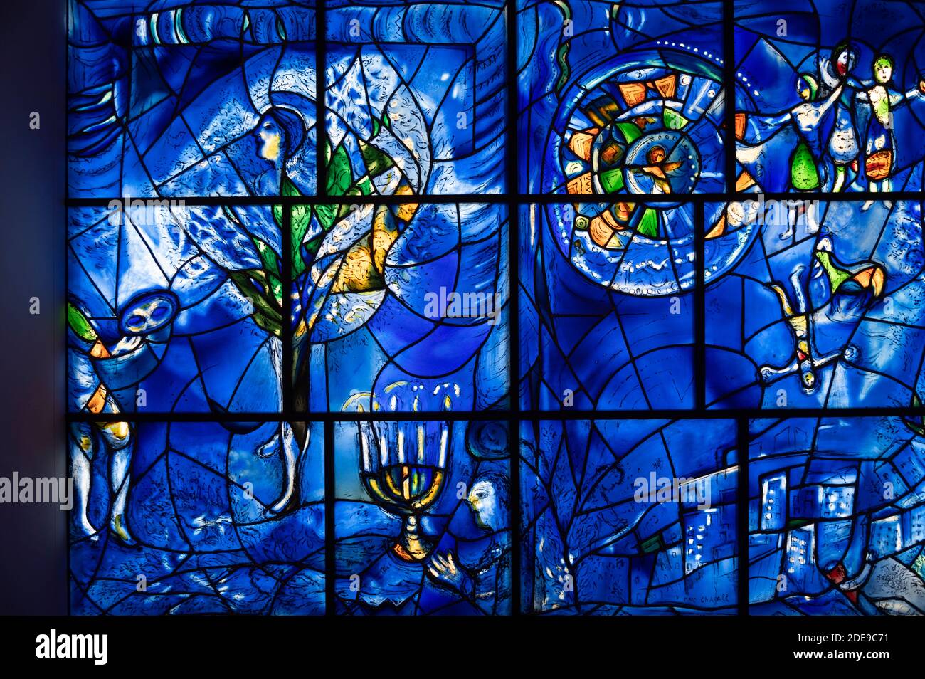 Blue American Windows von Chagall auf dem Display an der getan Art Institute of Chicago Stockfoto