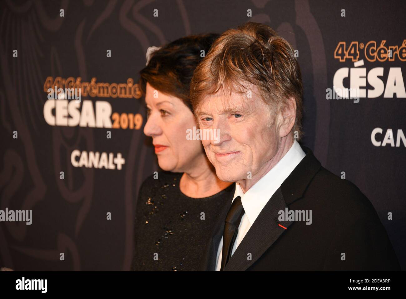 Robert Redford und seine Frau Sibylle Szaggars kommen zur 44. Jährlichen Cesar Film Awards Zeremonie, die am 22. Februar 2019 im Salle Pleyel in Paris, Frankreich, stattfand. Foto von Mireille Ampilhac/ABACAPRESS.COM Stockfoto