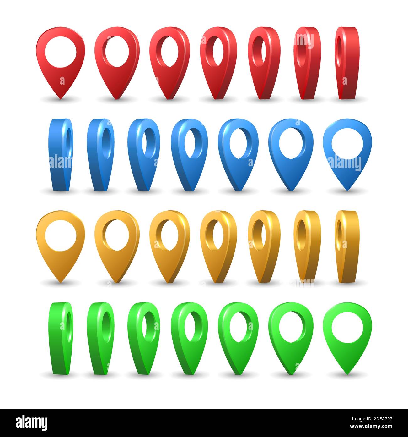 3D-Zeiger werden abgebildet Stock Vektor