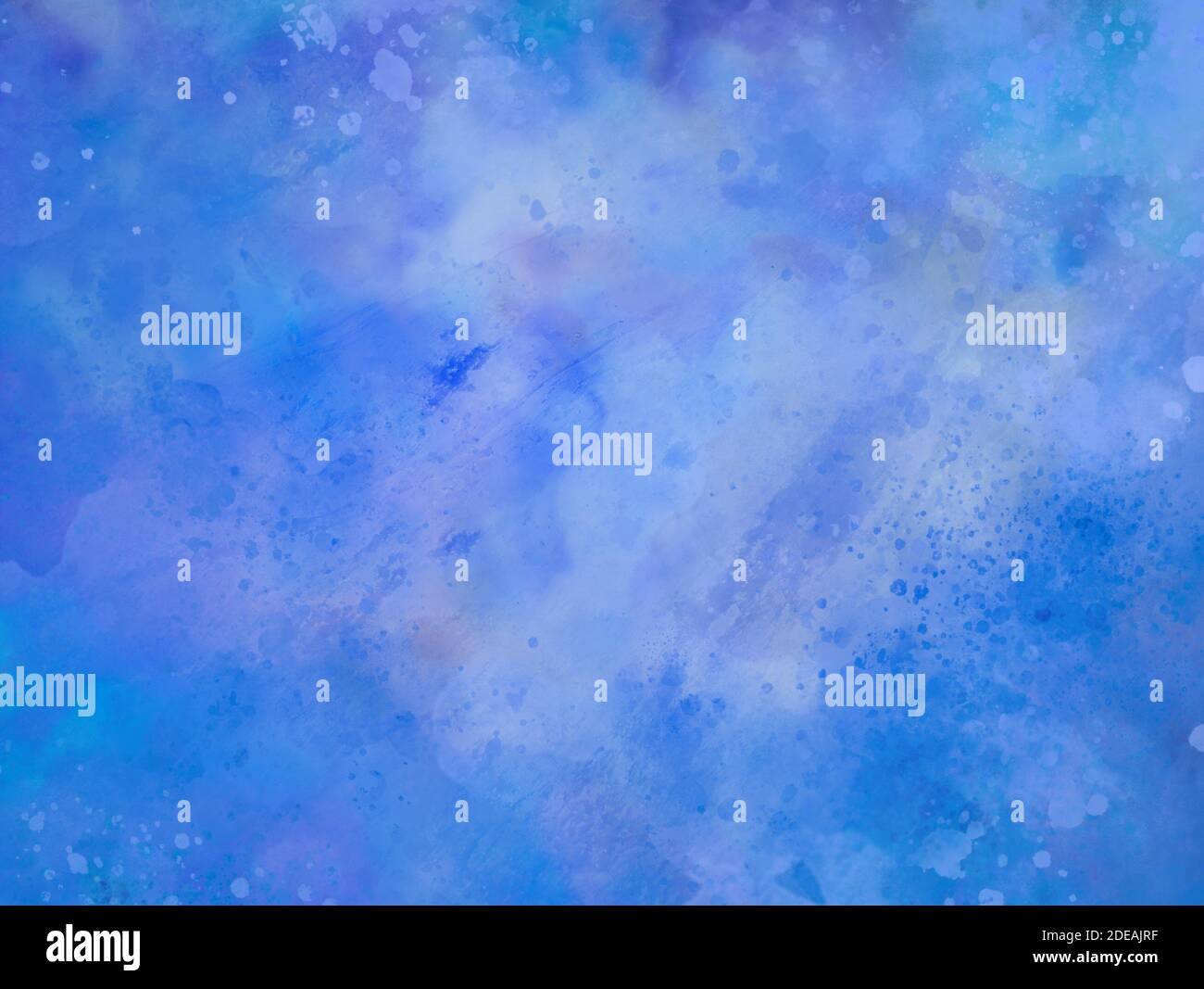 Blaue Aquarell Hintergrund Textur oder lila blau und weiß abstrakt Bemalte Wolken in stürmischen Himmel mit Farbspritzer in alten Vintage strukturierte Grunge de Stockfoto