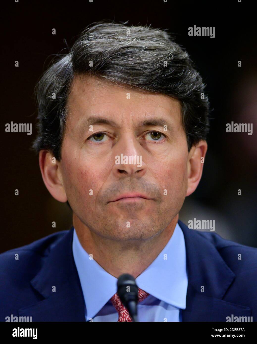 Mark W. Begor, Chief Executive Officer von Equifax, Inc., bezeugt vor dem Ständigen Unterausschuss für Ermittlungen des Senats der Vereinigten Staaten am Donnerstag, den 7. März 2019, eine Anhörung zum Thema "Prüfung von Datenschutzverletzungen im Privatsektor" auf dem Capitol Hill in Washington, DC.Foto: Ron Sachs/CNP/ABACAPRESS.COM Stockfoto