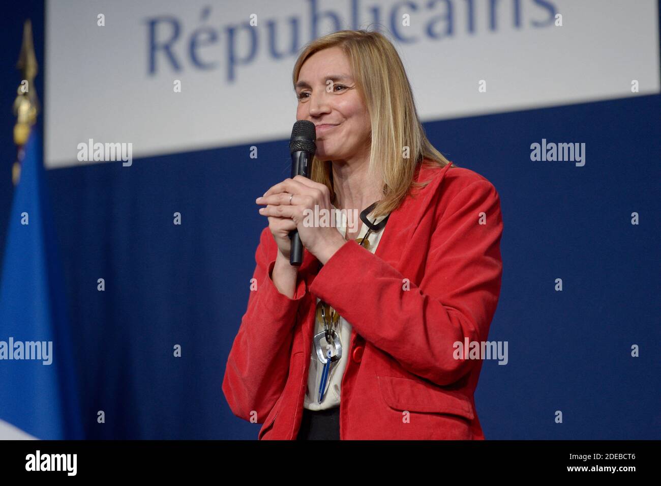 Agnes Evren nimmt am 16. März 2019 am Nationalrat der französischen rechten Partei Les Republicains in Lyon, Frankreich, Teil. Foto von Julien Reynaud/APS-Medias Stockfoto