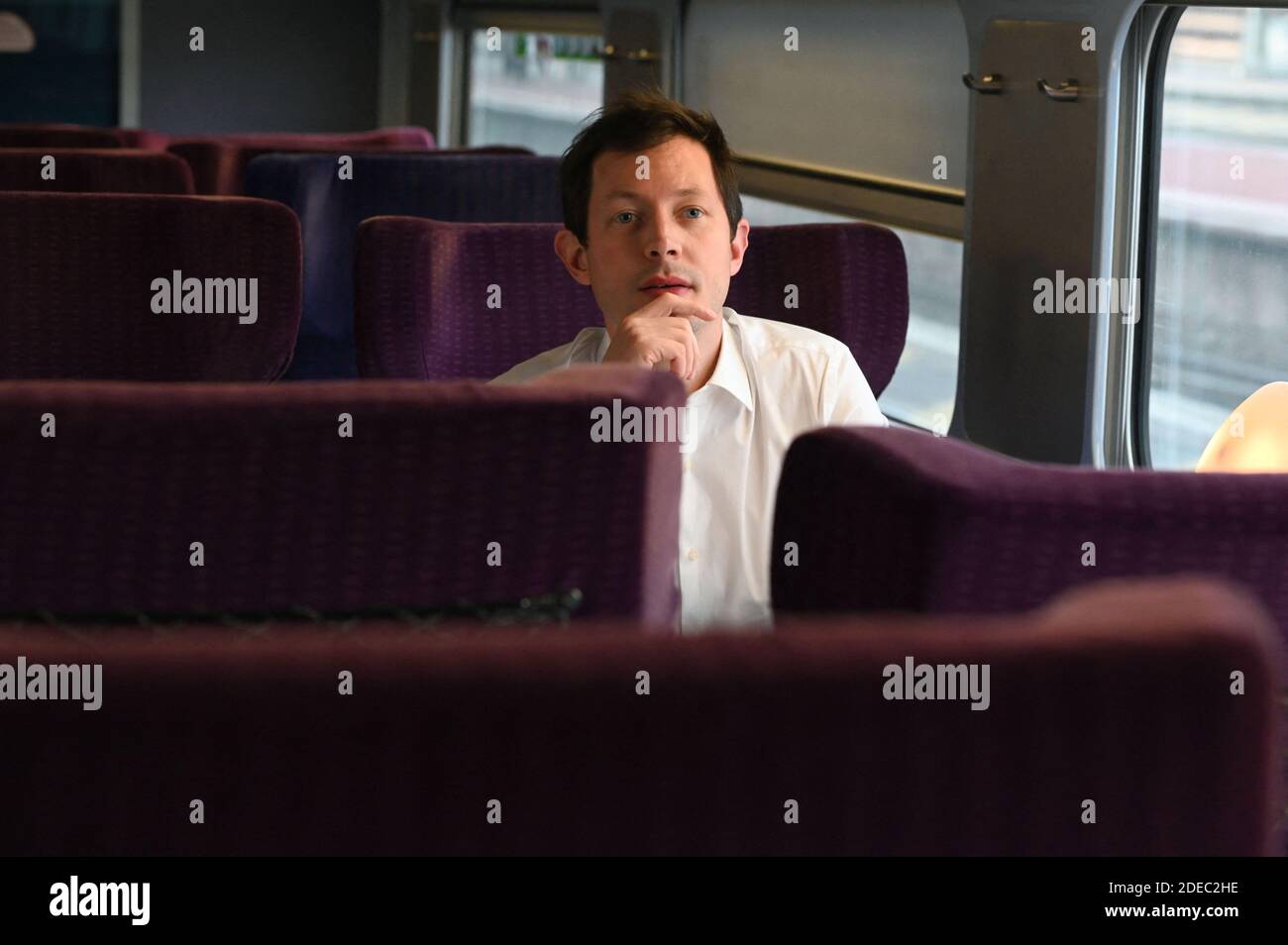 La tete de Liste des Republicains pour les Elections europeennes Francois-Xavier Bellamy assiste au conseil national du parti le 16 mars 2019 a Lyon, Frankreich. Foto von Elodie Gregoire/ABACAPRESS.COM Stockfoto