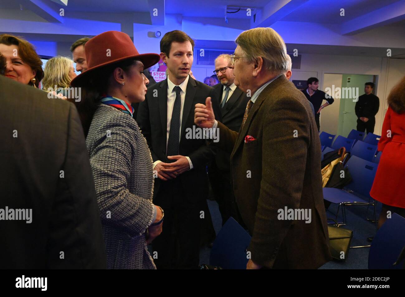 La tete de Liste des Republicains pour les Elections europeennes Francois-Xavier Bellamy assiste au conseil national du parti le 16 mars 2019 a Lyon, Frankreich. Foto von Elodie Gregoire/ABACAPRESS.COM Stockfoto