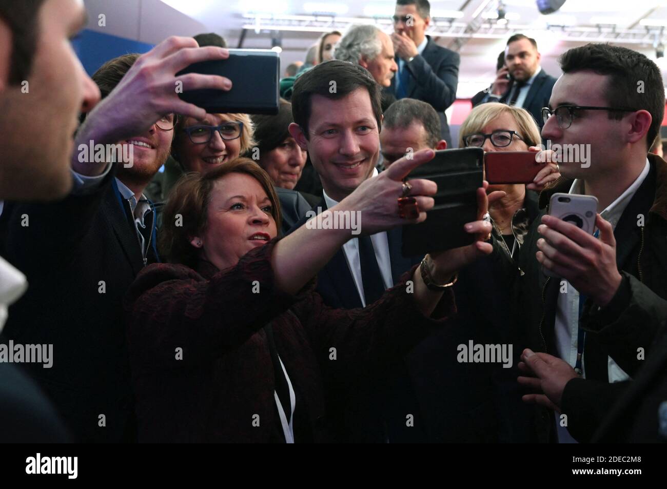 La tete de Liste des Republicains pour les Elections europeennes Francois-Xavier Bellamy assiste au conseil national du parti le 16 mars 2019 a Lyon, Frankreich. Foto von Elodie Gregoire/ABACAPRESS.COM Stockfoto